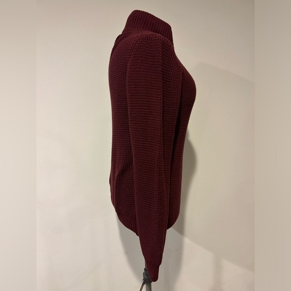 WeatherProof Vintage Merlot Henley Sweater - Size L - Picture 2 of 5